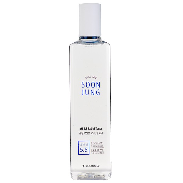 тонер успокаивающий для лица etude house  chuusi soon jung ph 5.5 relief toner