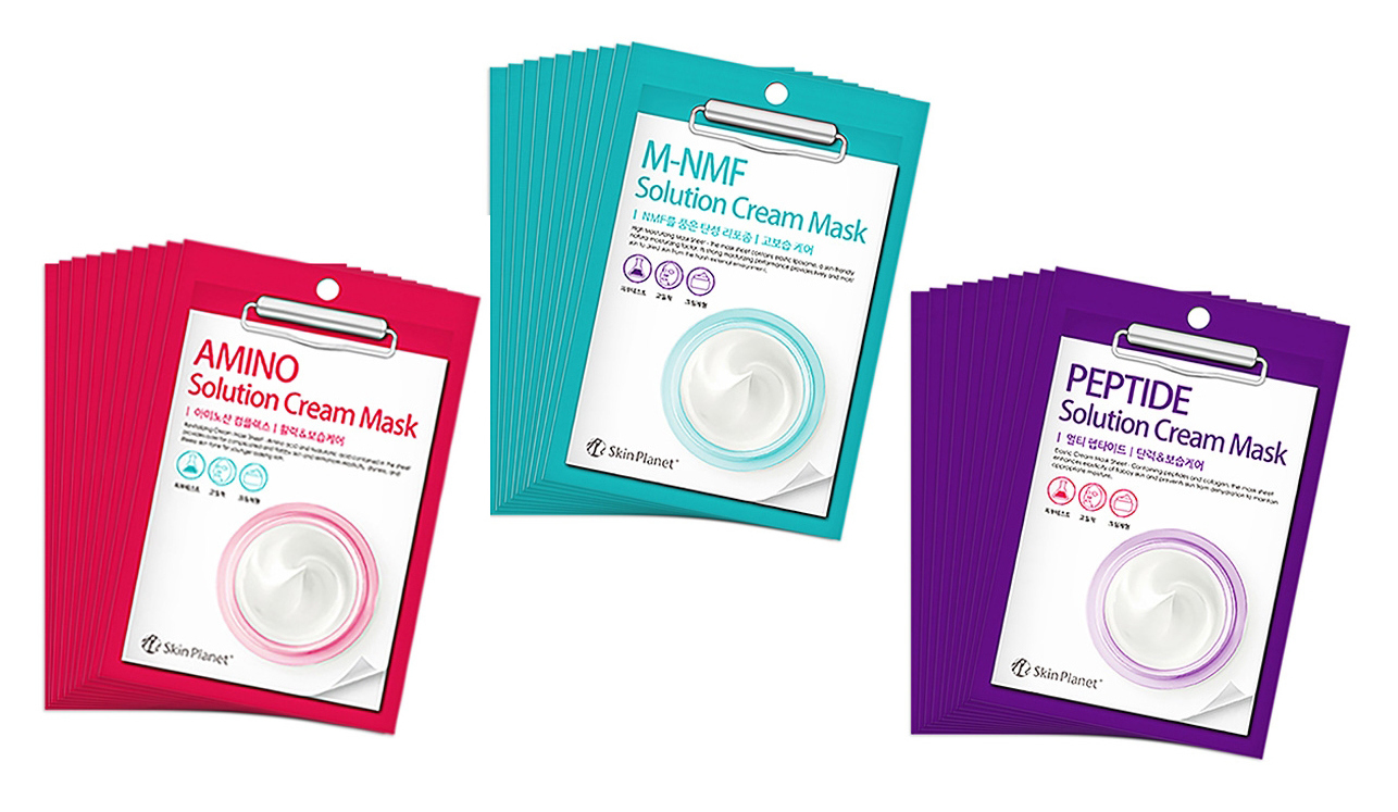 маска для лица тканевая mijin skin planet solution cream mask
