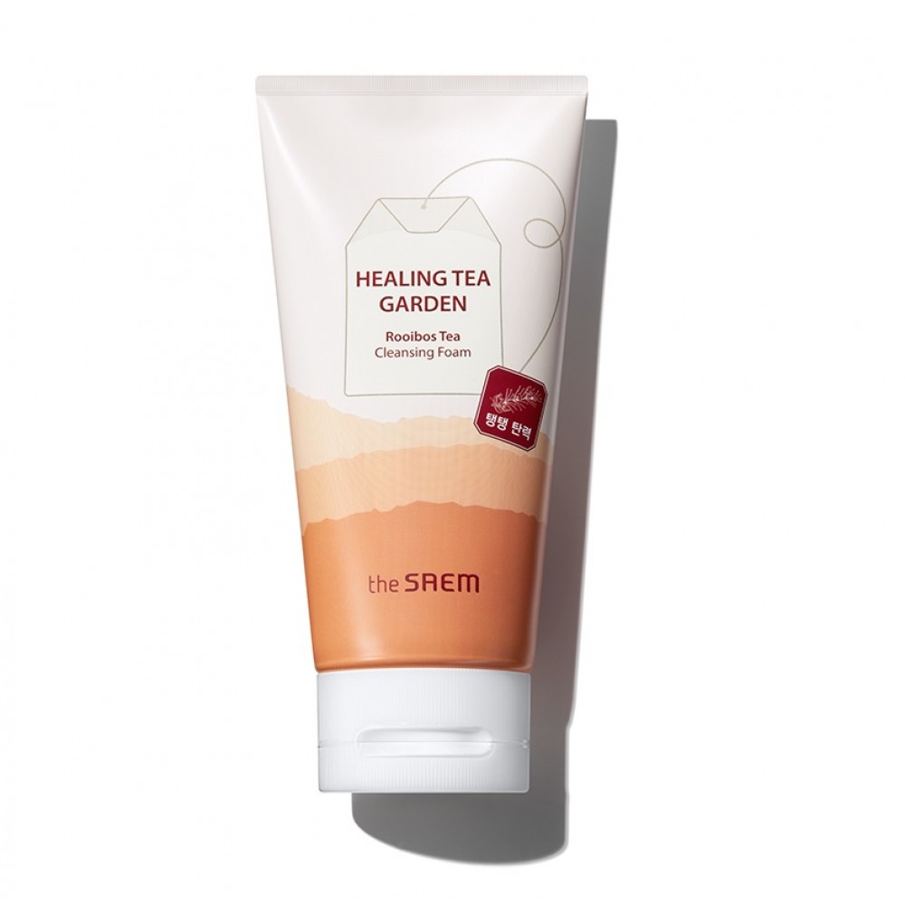 пенка для умывания с экстрактом чая ройбуш the saem healing tea garden rooibos tea cleansing foam