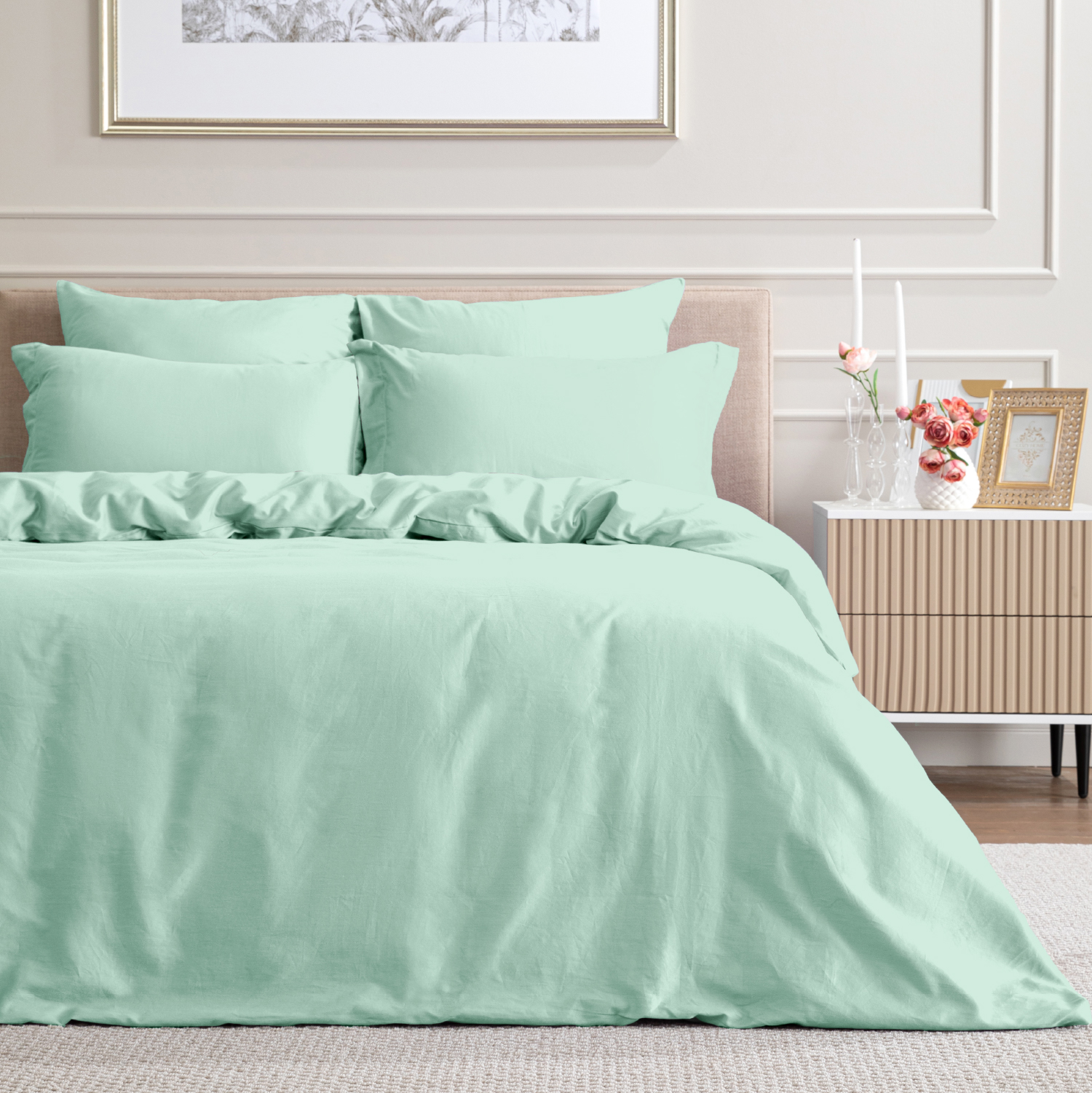 Постельное белье Pastel green