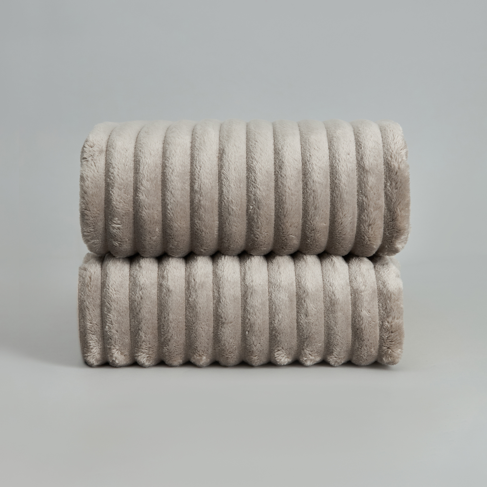   Cozy Home Плед Soft strip, серо-бежевый