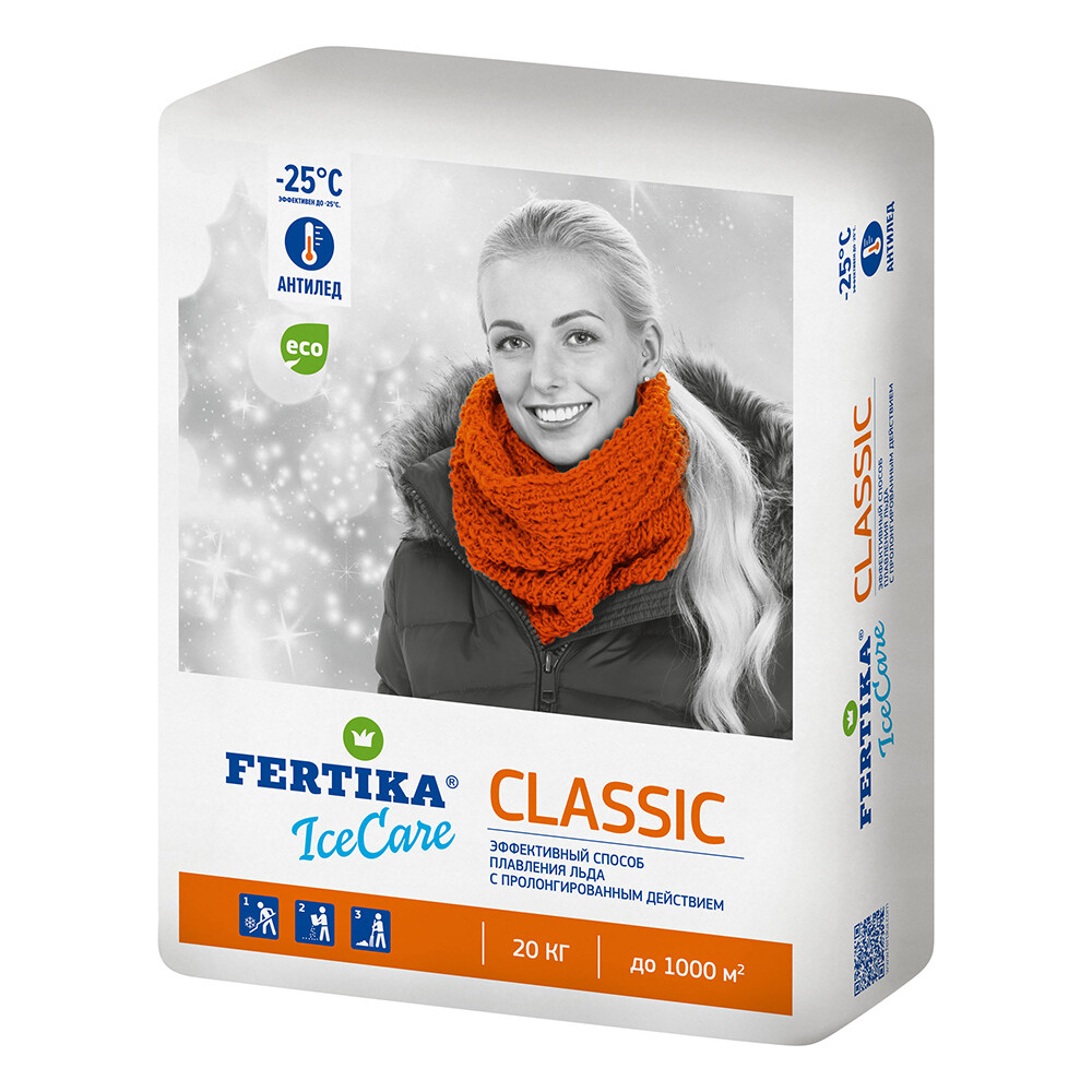   Петрович Реагент противогололедный Fertika IceCare Classic -25 °С 20 кг 20 кг