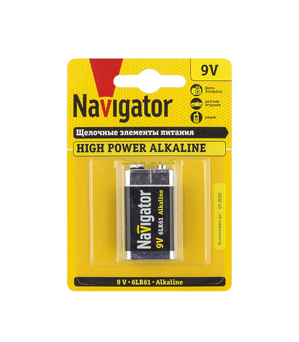 Батарейка Navigator крона 6LR61/6F22 9 В (1 шт.)