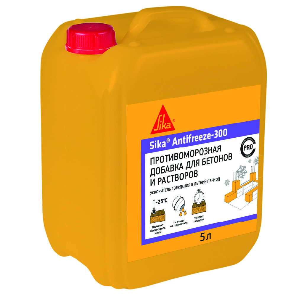 Добавка противоморозная для бетона Sika Antifreeze-300 5 л