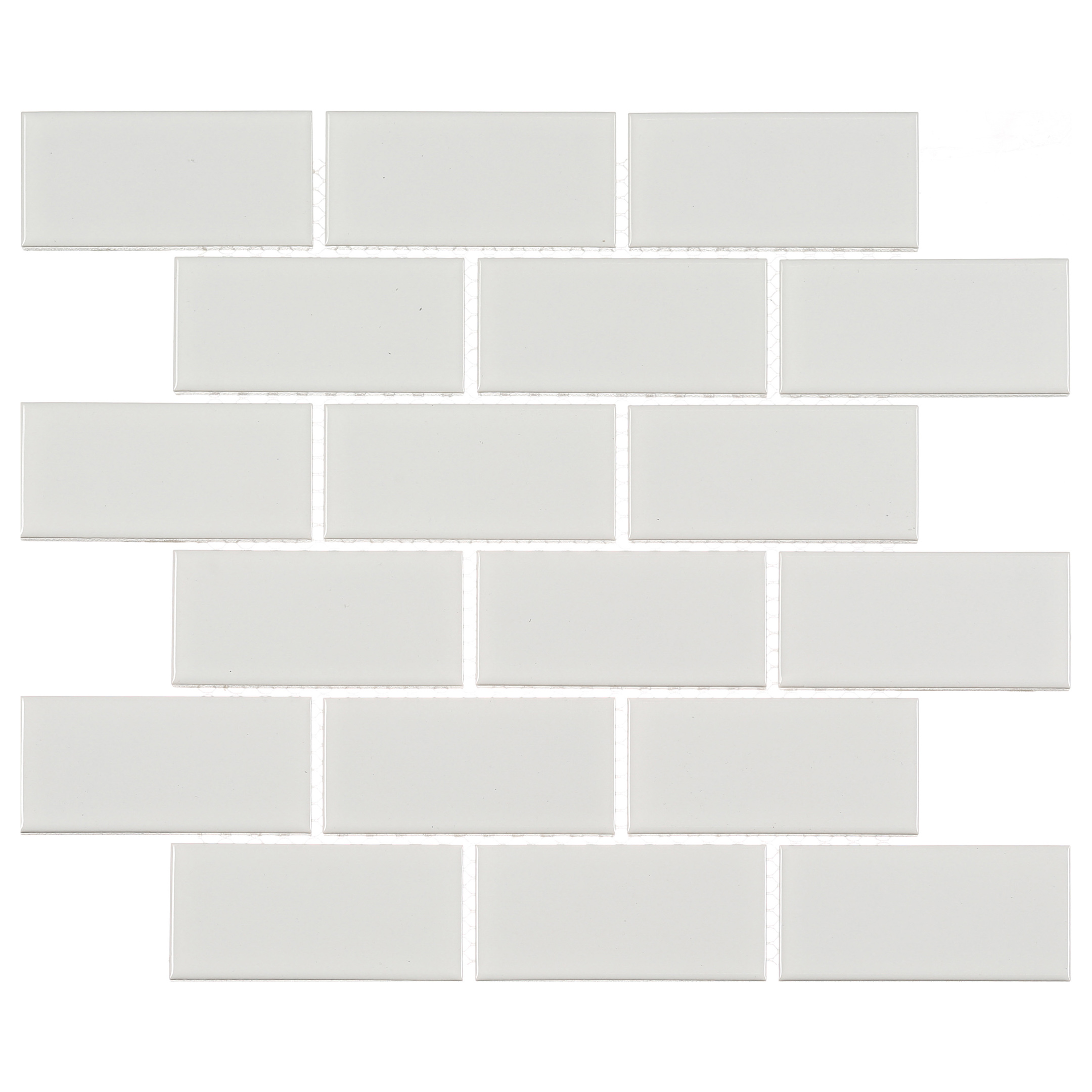 Плитка-мозаика  Петрович Мозаика Starmosaic Brick White Glossy белая керамическая 294х288х4,5 мм глянцевая