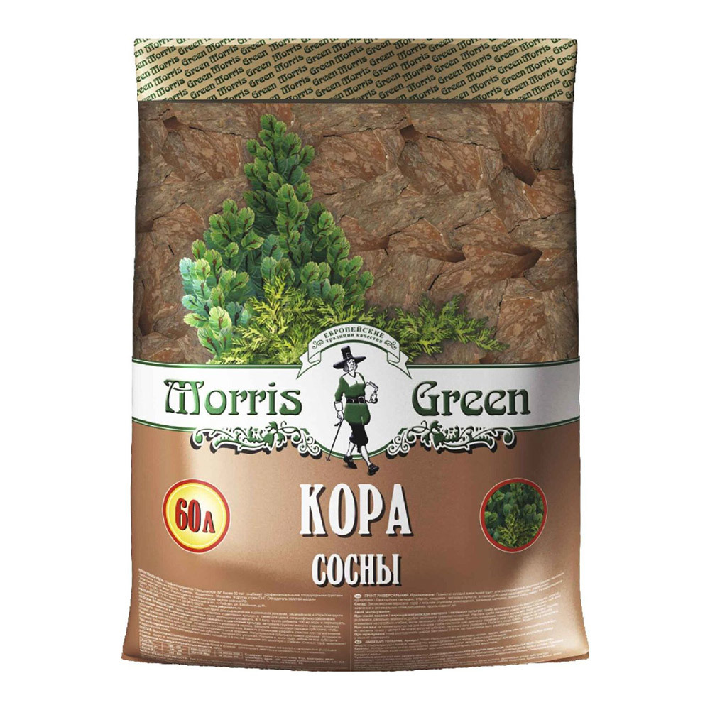 Кора Morris Green сосновая для ландшафта фракция 20-60 мм 60 л