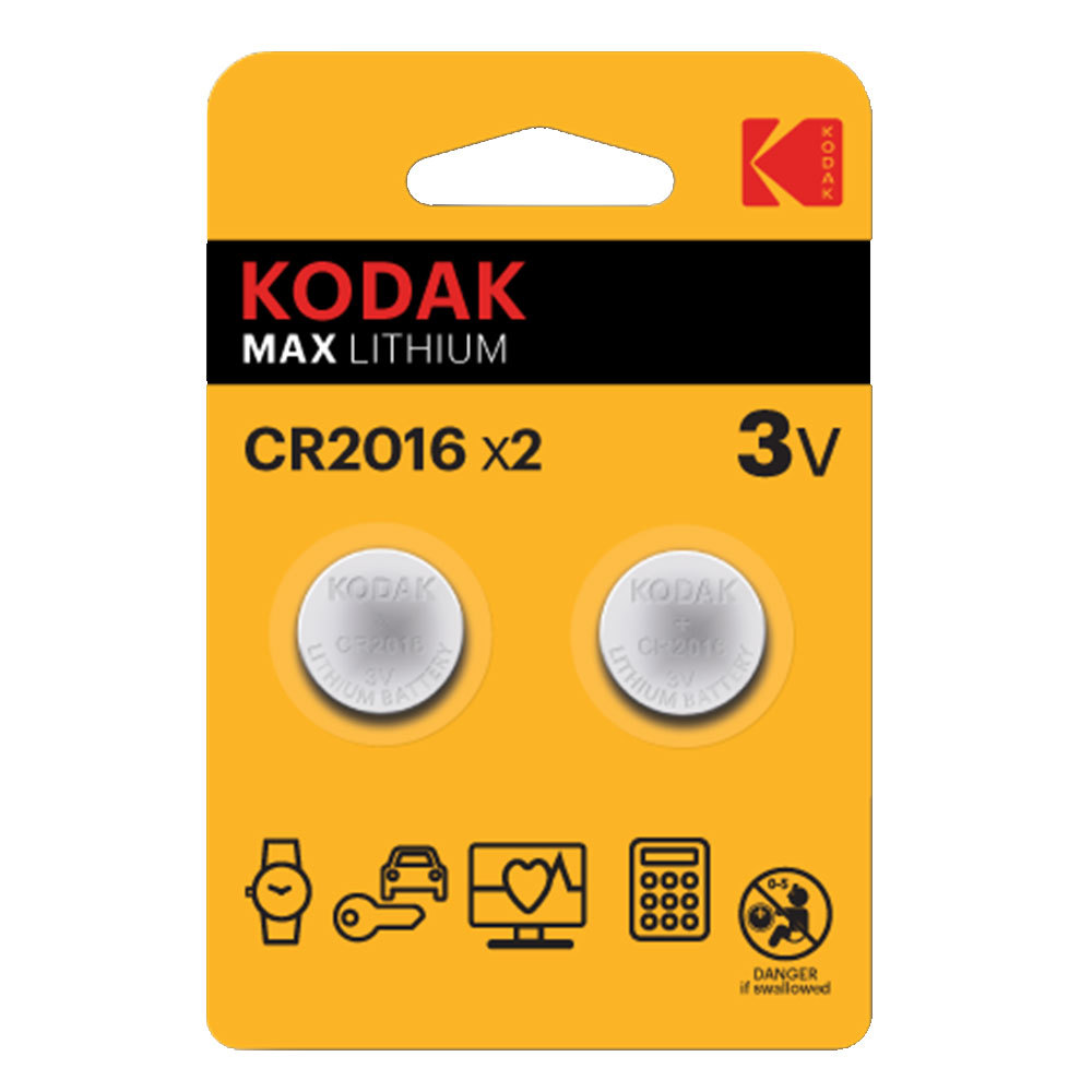 Батарейка Kodak Мax Lithium таблетка CR2016 3 В (2 шт.) (Б0037002)