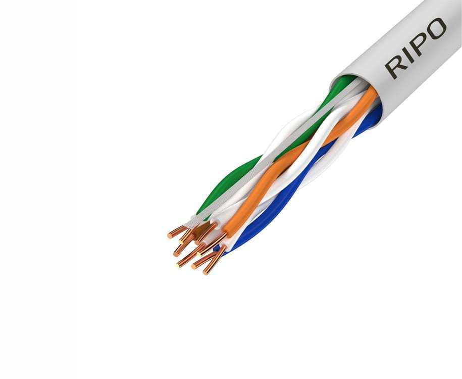 Интернет-кабель (витая пара) UTP4 24 AWG CAT5e 4х2х0,5 мм Ripo (100 м)