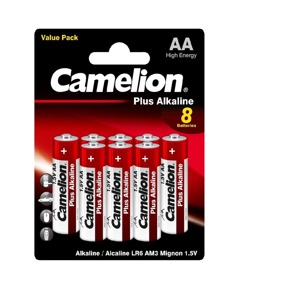 Батарейка Camelion Plus Alkaline АА пальчиковая LR6 1,5 В (8 шт.) (LR6-BP53)