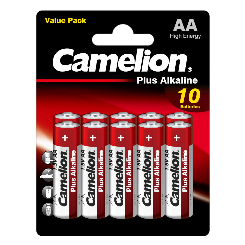 Батарейка Camelion Plus Alkaline АА пальчиковая LR6 1,5 В (10 шт.) (LR6-BP10)