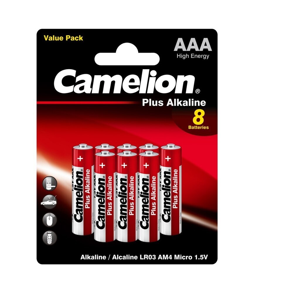 Батарейка Camelion Plus Alkaline ААА мизинчиковая LR03 1,5 В (8 шт.) (LR03-BP53)