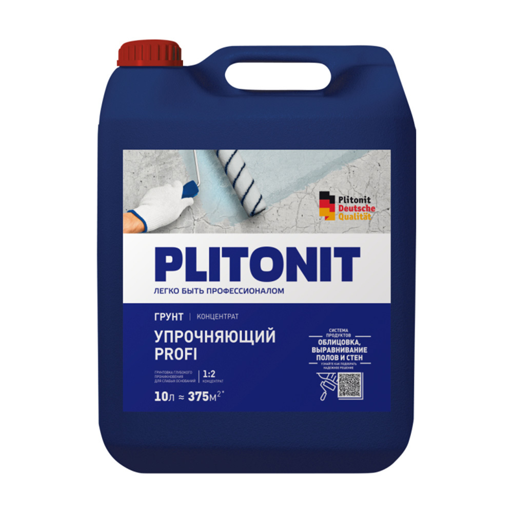 Грунтовки Грунт Plitonit Profi упрочняющий 10 л концентрат 1:2