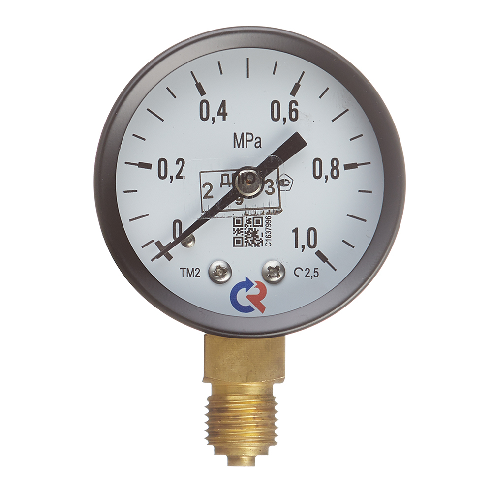 Манометр Росма ТМ-210Р.00 G1/4.2,5 радиальный 1/4 НР(ш) 10 бар d50 мм (597)