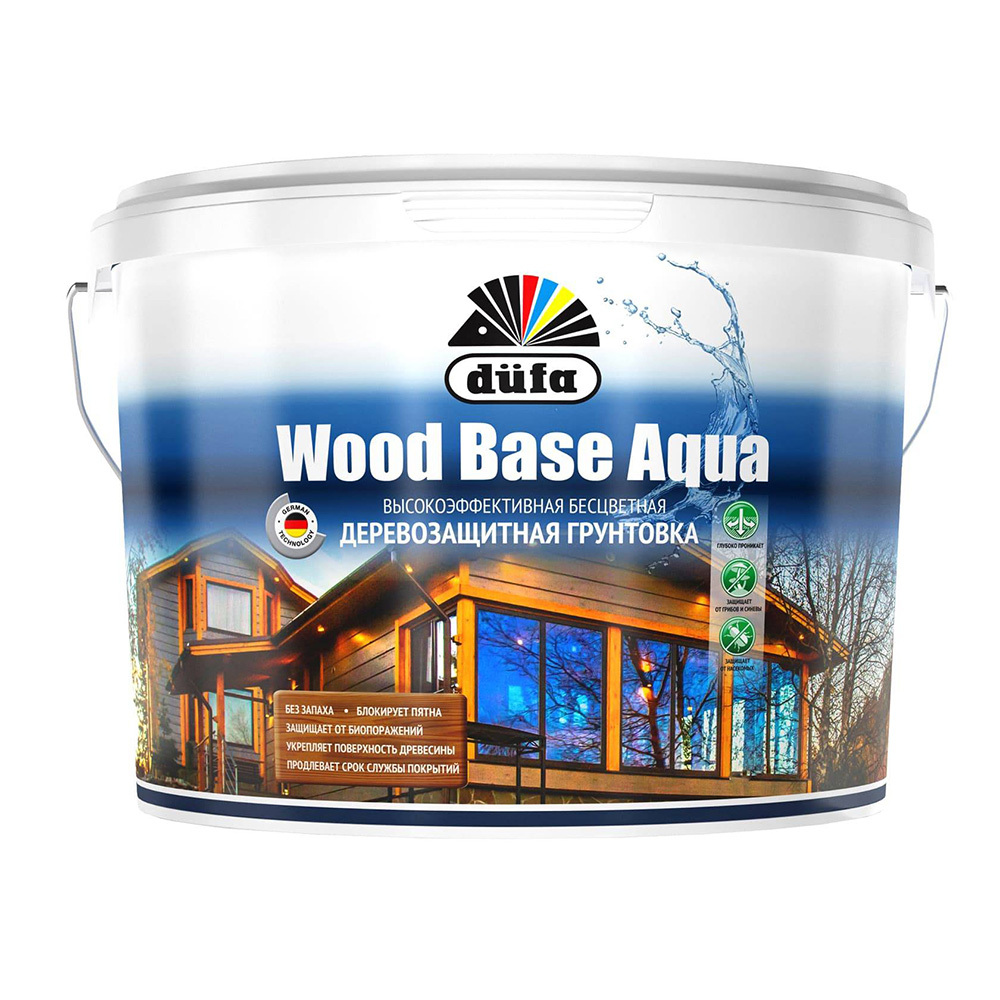  Антисептик Dufa Wood Base грунтовочный для дерева бесцветный 2,5 л