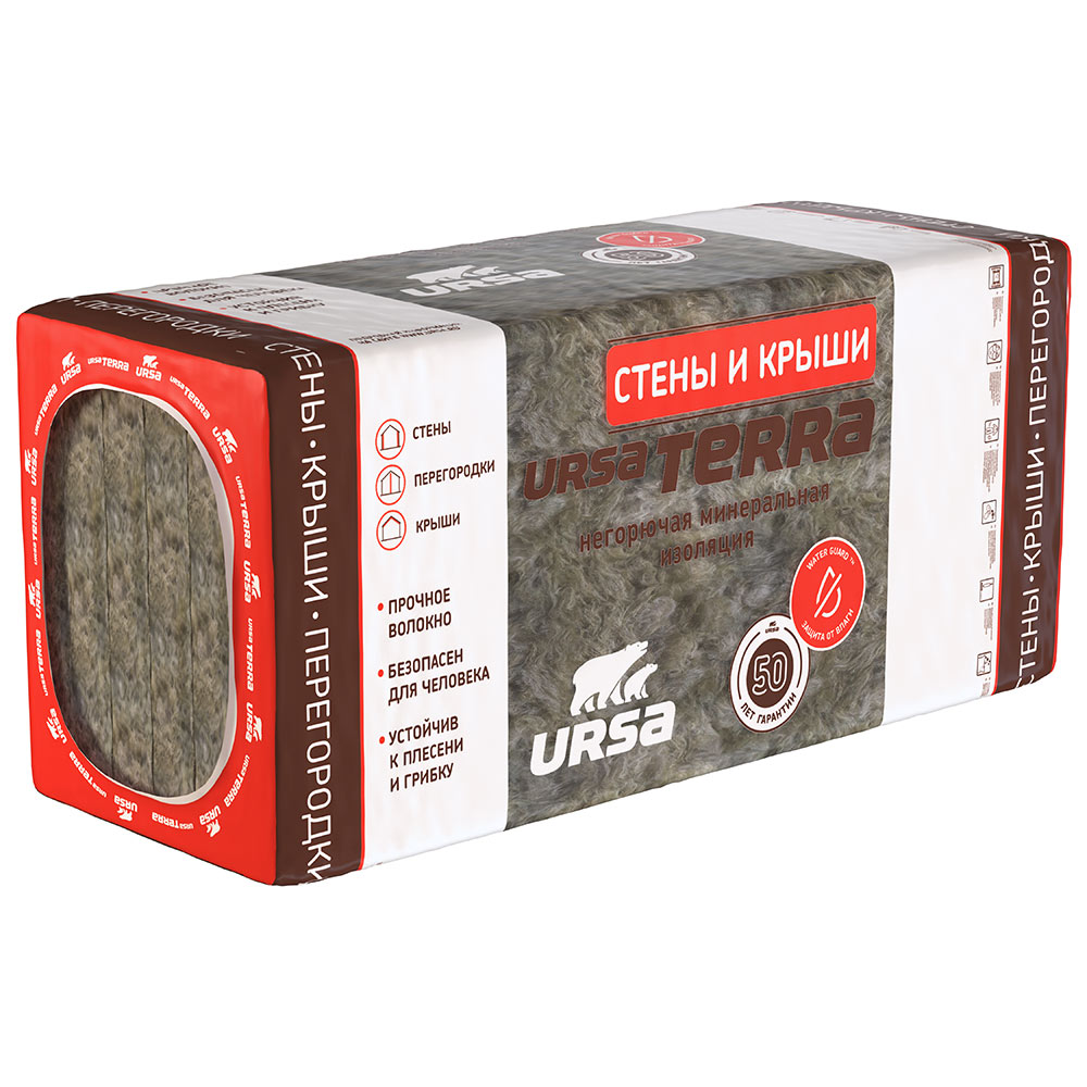 Утеплитель URSA Terra 100х610х1200 мм 3,66 кв.м