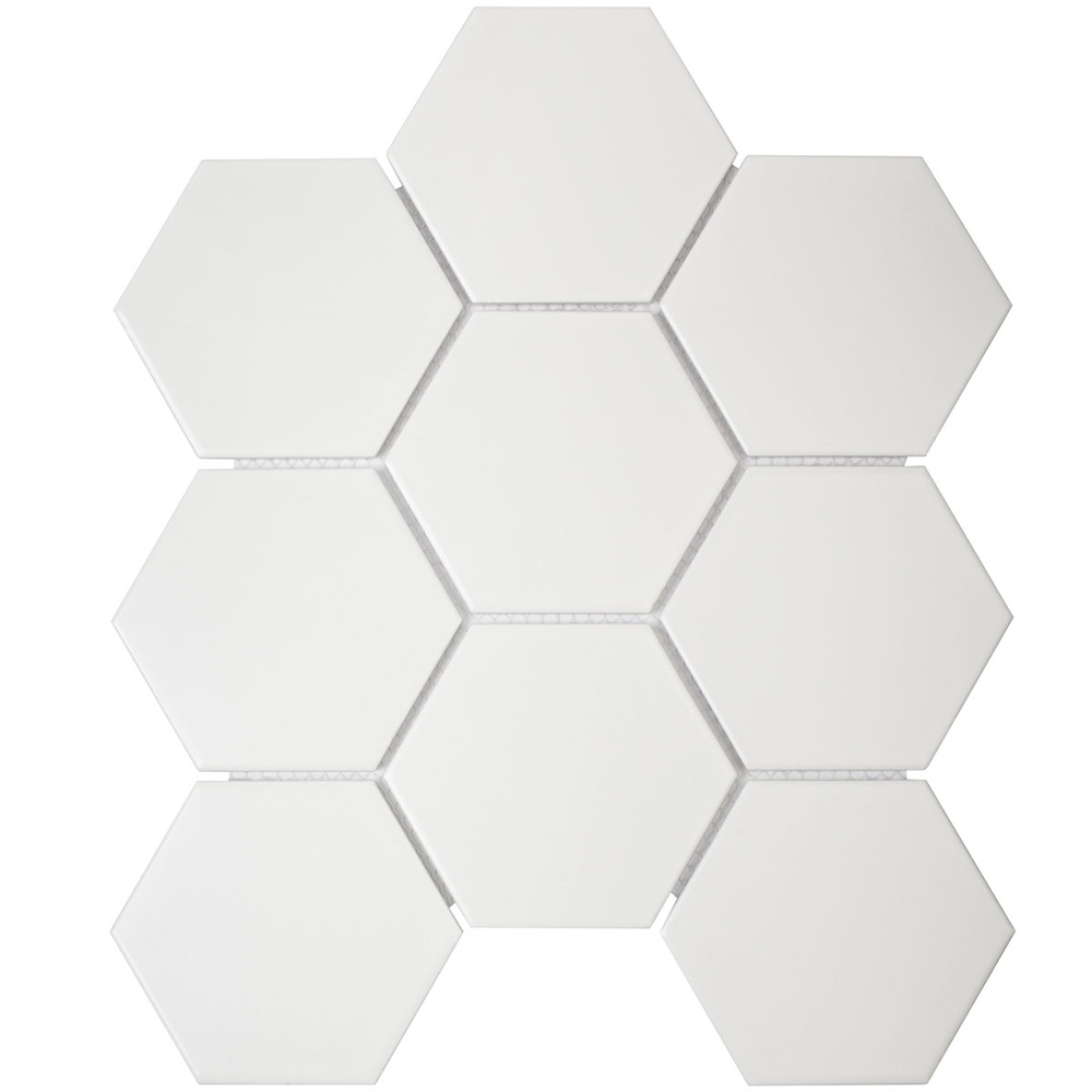 Плитка-мозаика  Петрович Мозаика Starmosaic Hexagon big белая керамическая 295х256х6 мм матовая