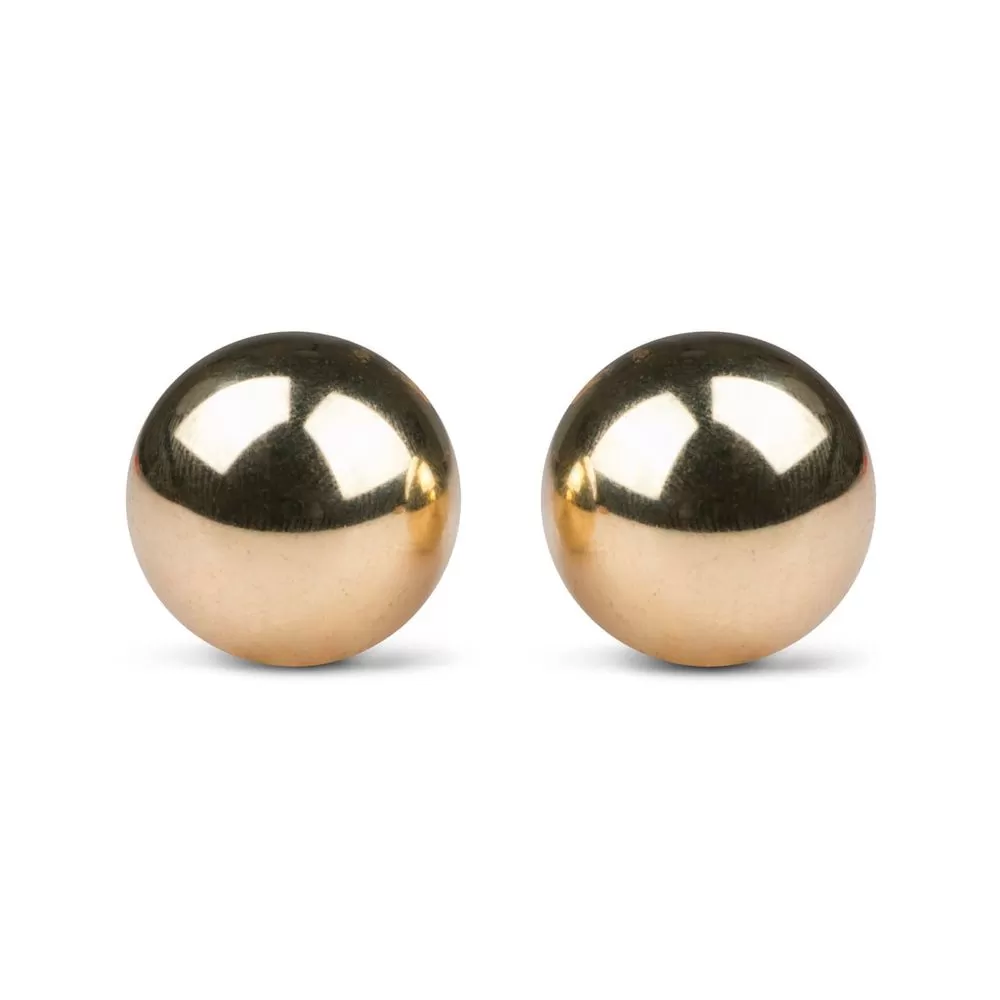 Вагинальные шарики Easytoys Gold Ben Wa Balls 22mm, золотые