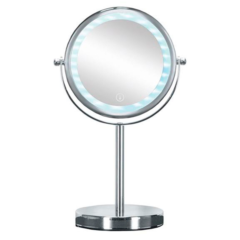 Косметическое зеркало на подставке Kleine Wolke Bright LED-Mirror, 17,5х12х29,5 см., цвет серебряный