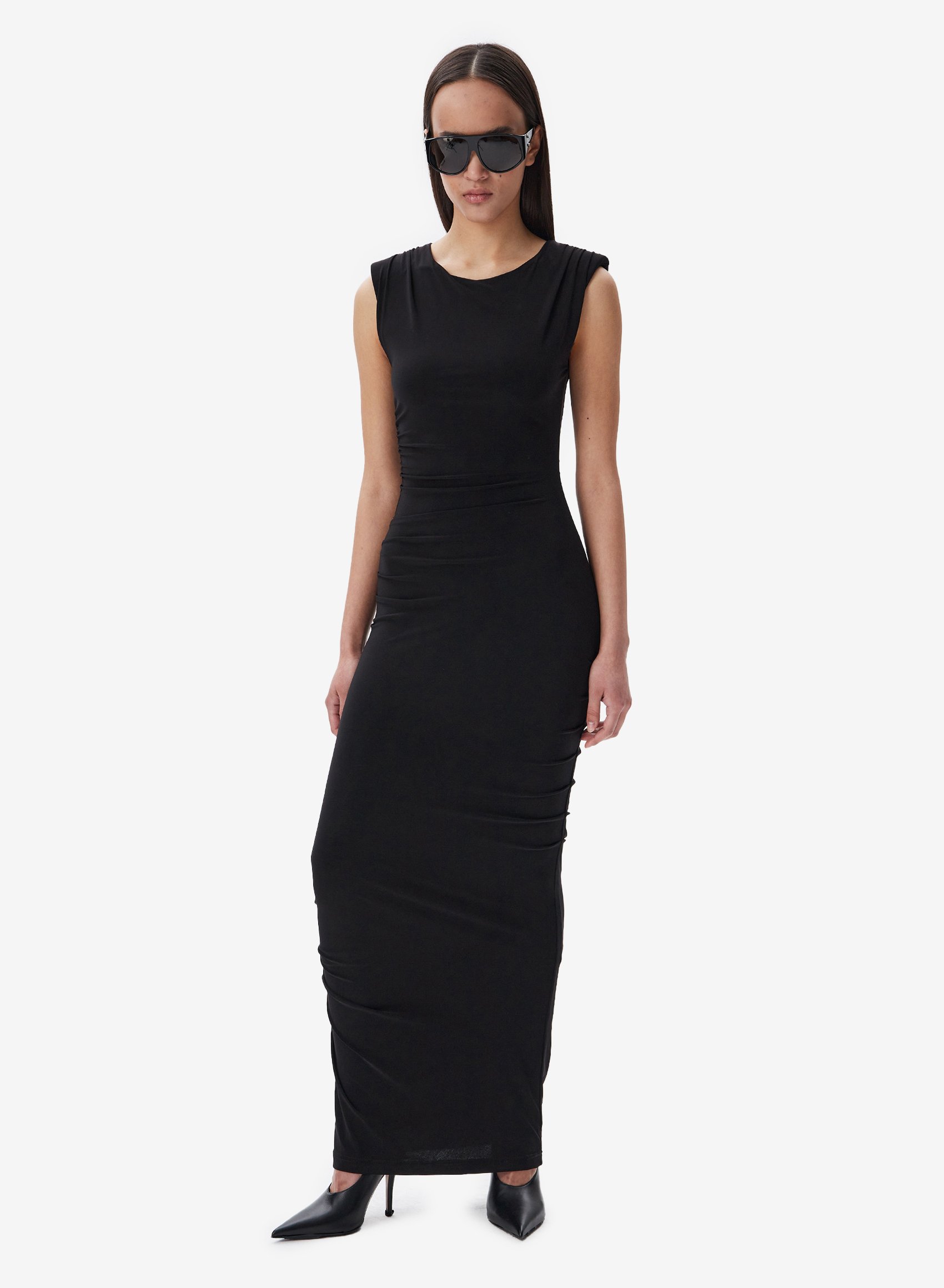Юбки и платья Платье Sleeveless Maxi Black FABLE