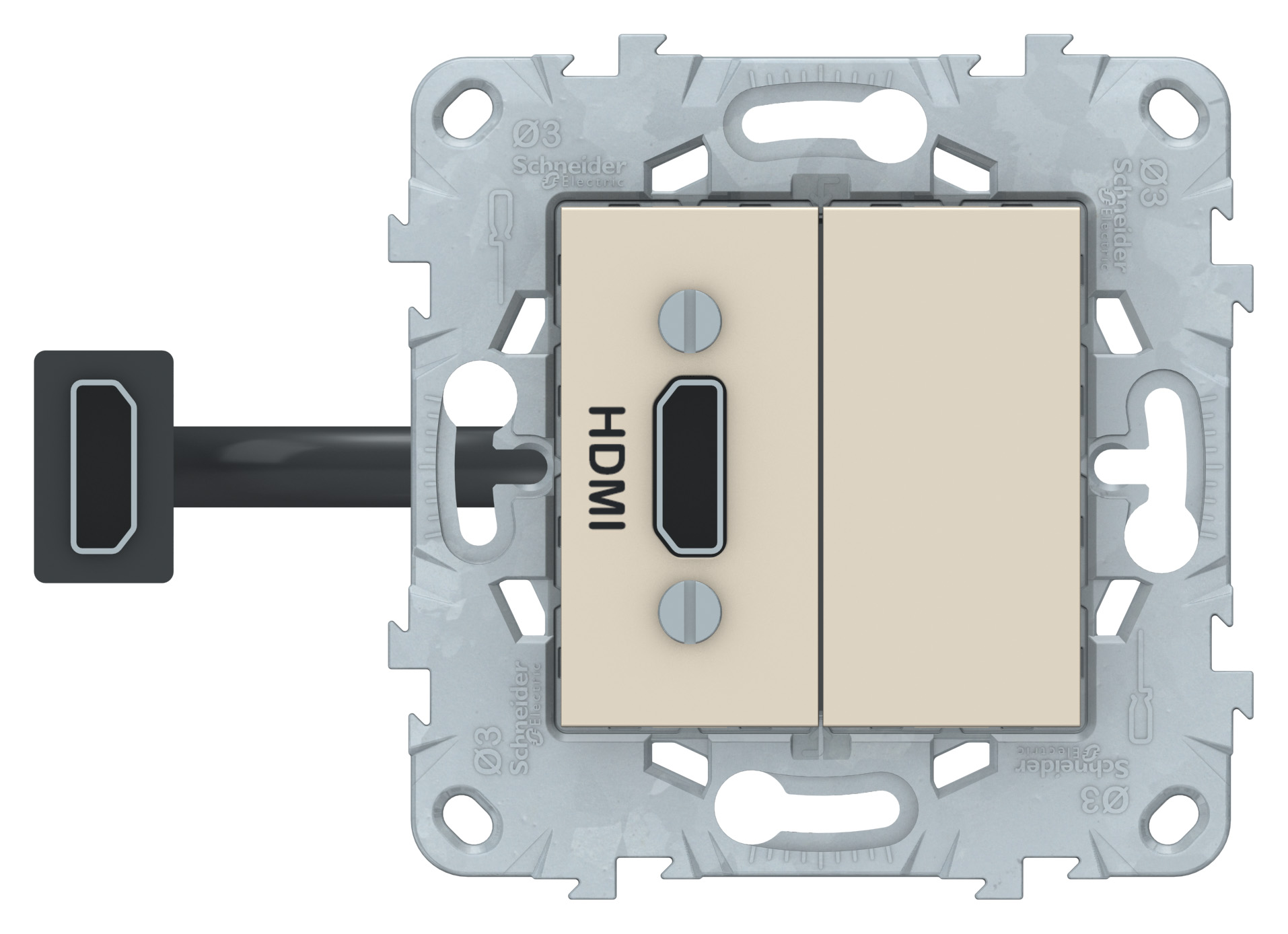 Розетка HDMI Schneider Electric UNICA NEW NU543044