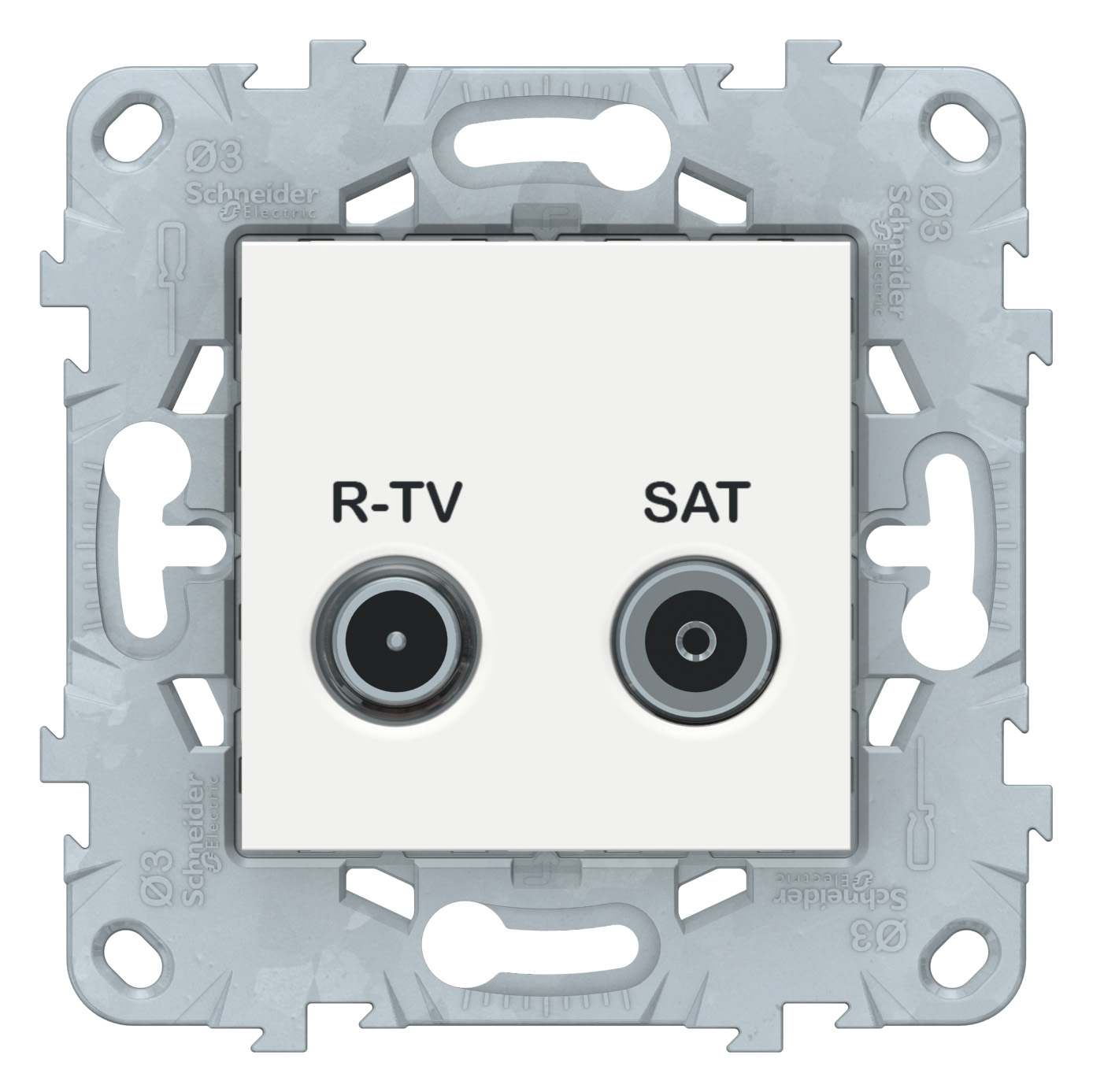 Розетка R-TV + SAT оконечная Schneider Electric UNICA NEW NU545518