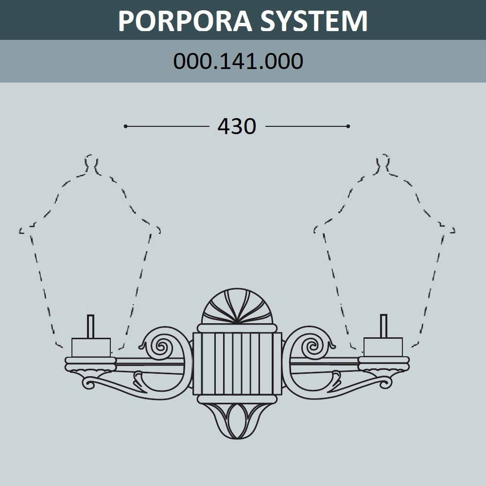 Консоль для паркового фонаря Fumagalli BISSO PORPORA SYS 000.141.000.A0