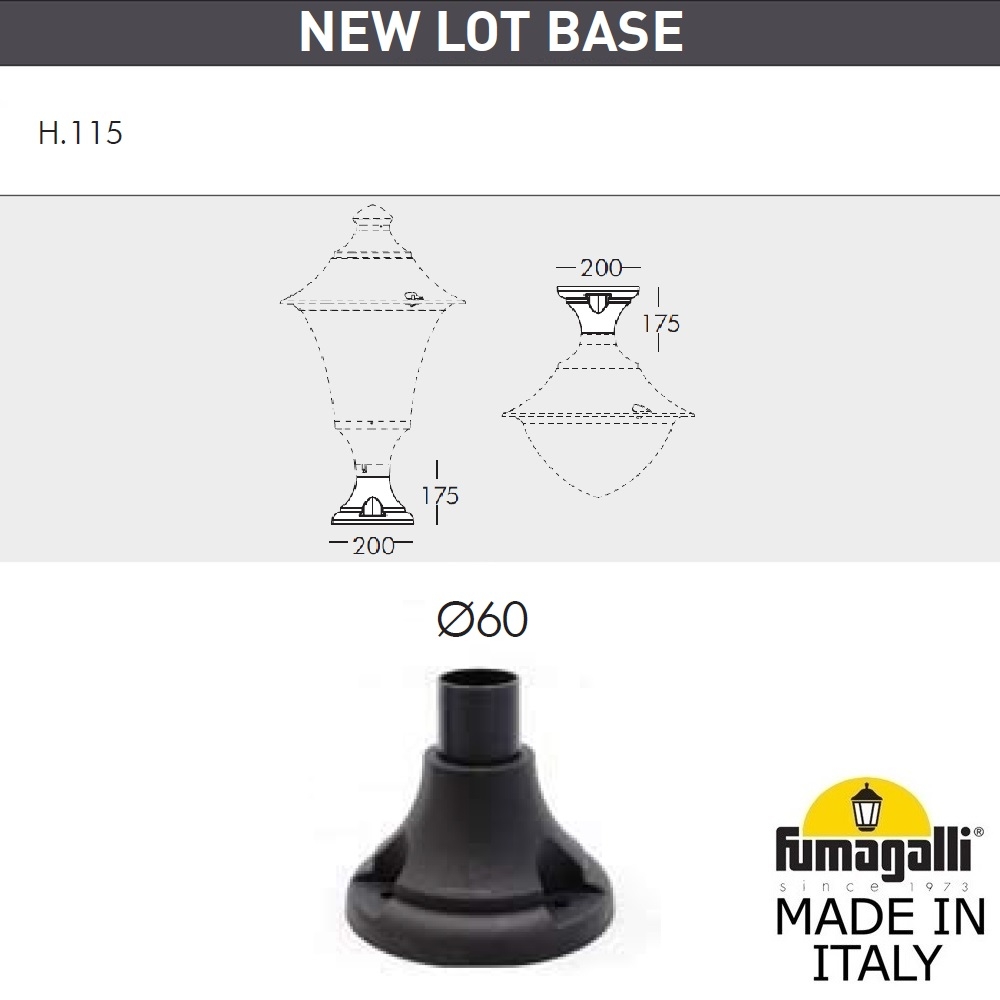 Парковый столб FUMAGALLI NEW LOT 000.115.000.A0