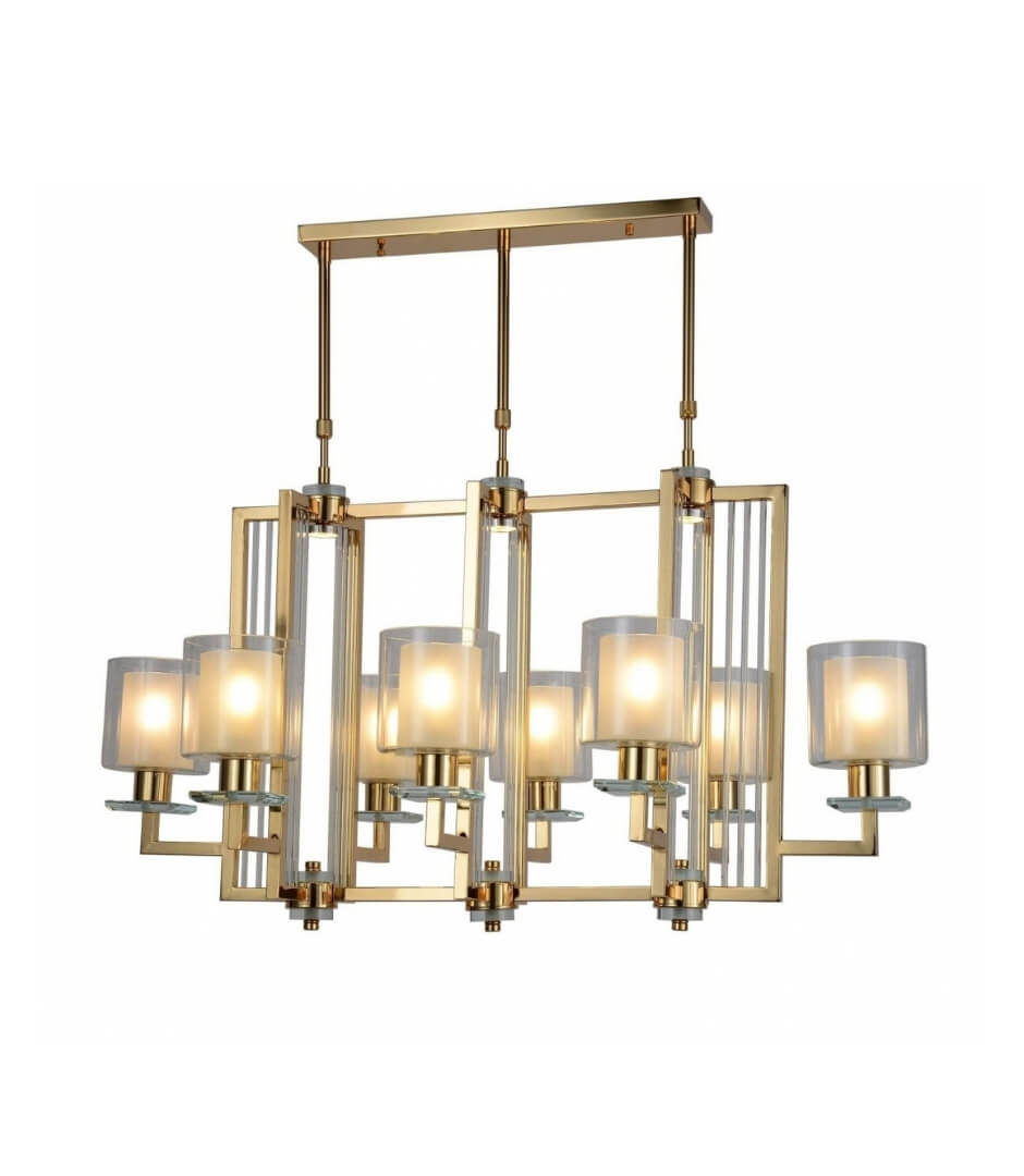 Люстра на штанге Lumina Deco MANHATTAN LDP 8012-8 PR F.GD