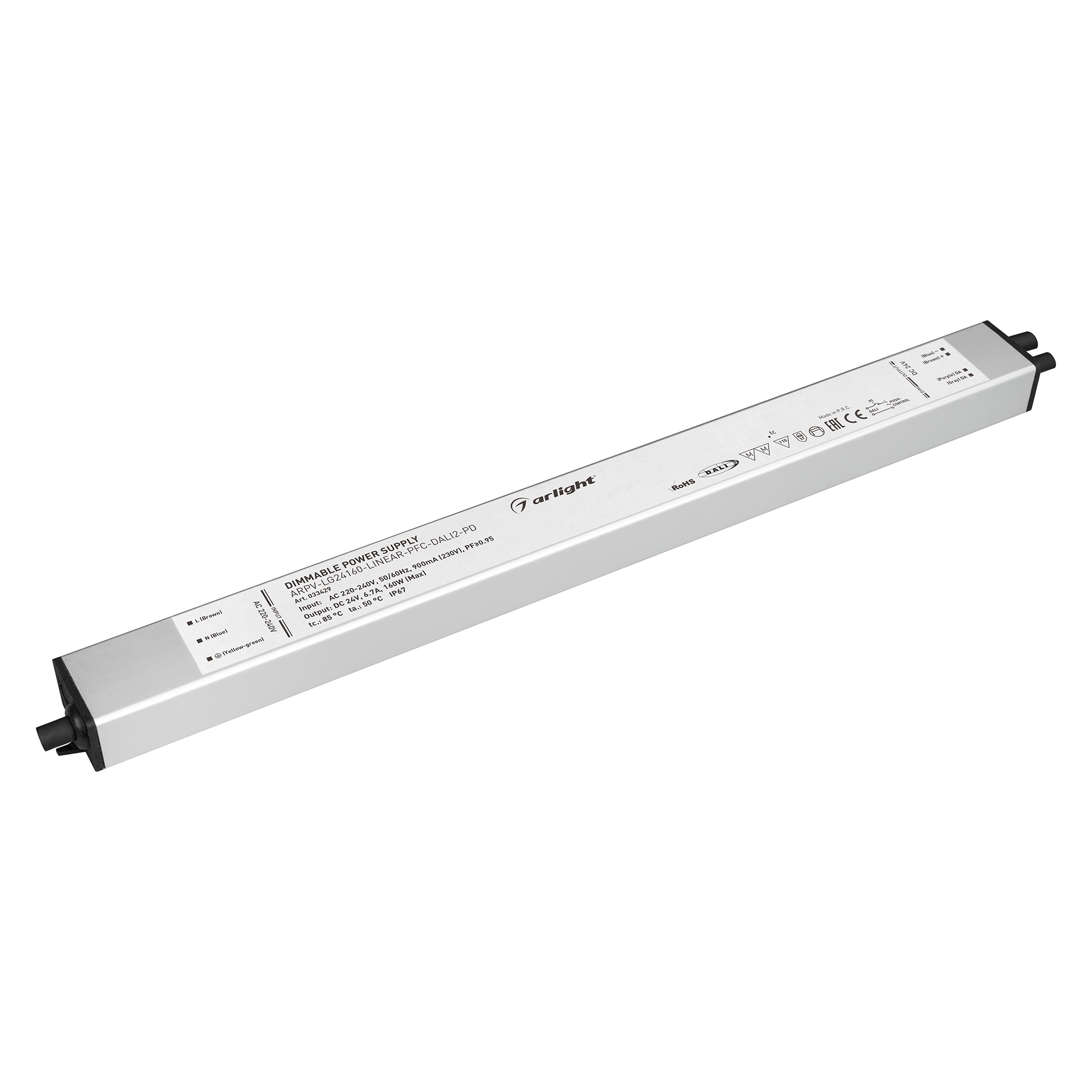 Блок питания Arlight RPV-LG24160-LINEAR-PFC-DALI2-PD 24V 6.7A 160W 033429