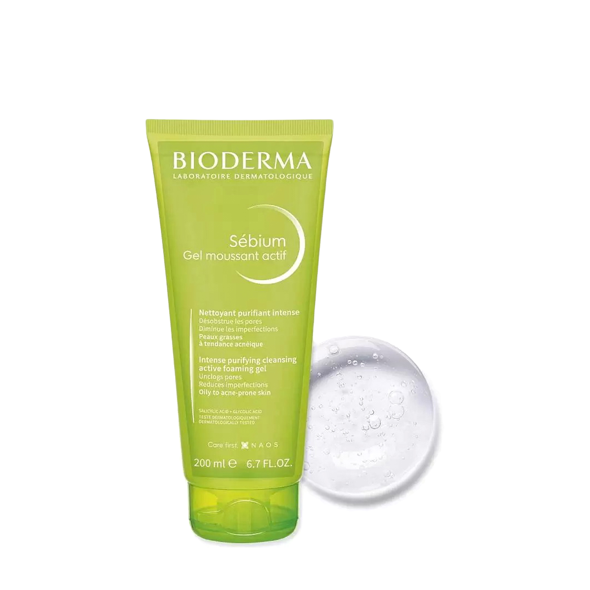 Черные точки BIODERMA BIODERMA Очищающий гель для жирной кожи лица с акне Sebium 200 мл