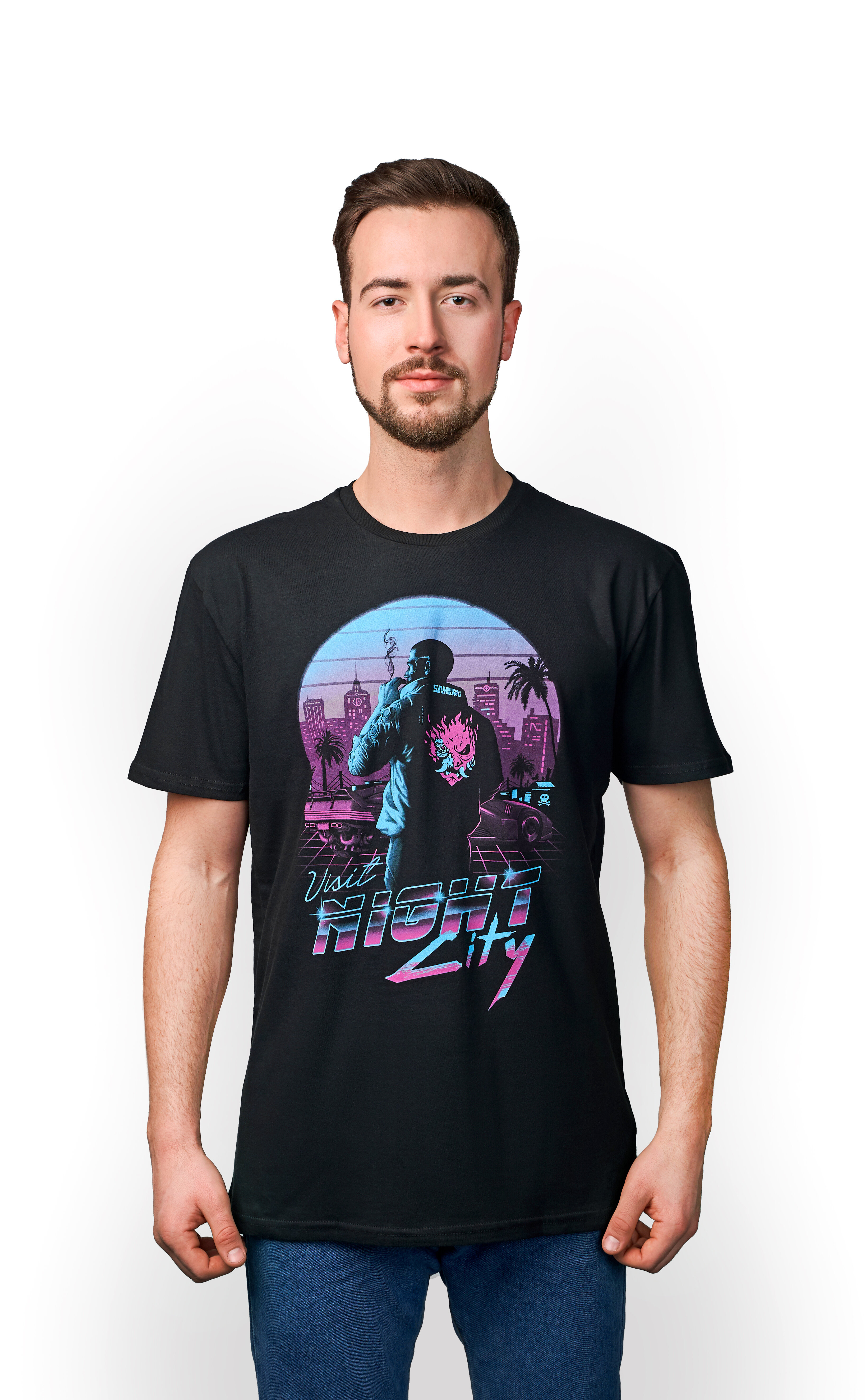 Футболка Cyberpunk 2077 Destination Night City Premium Black S (S)