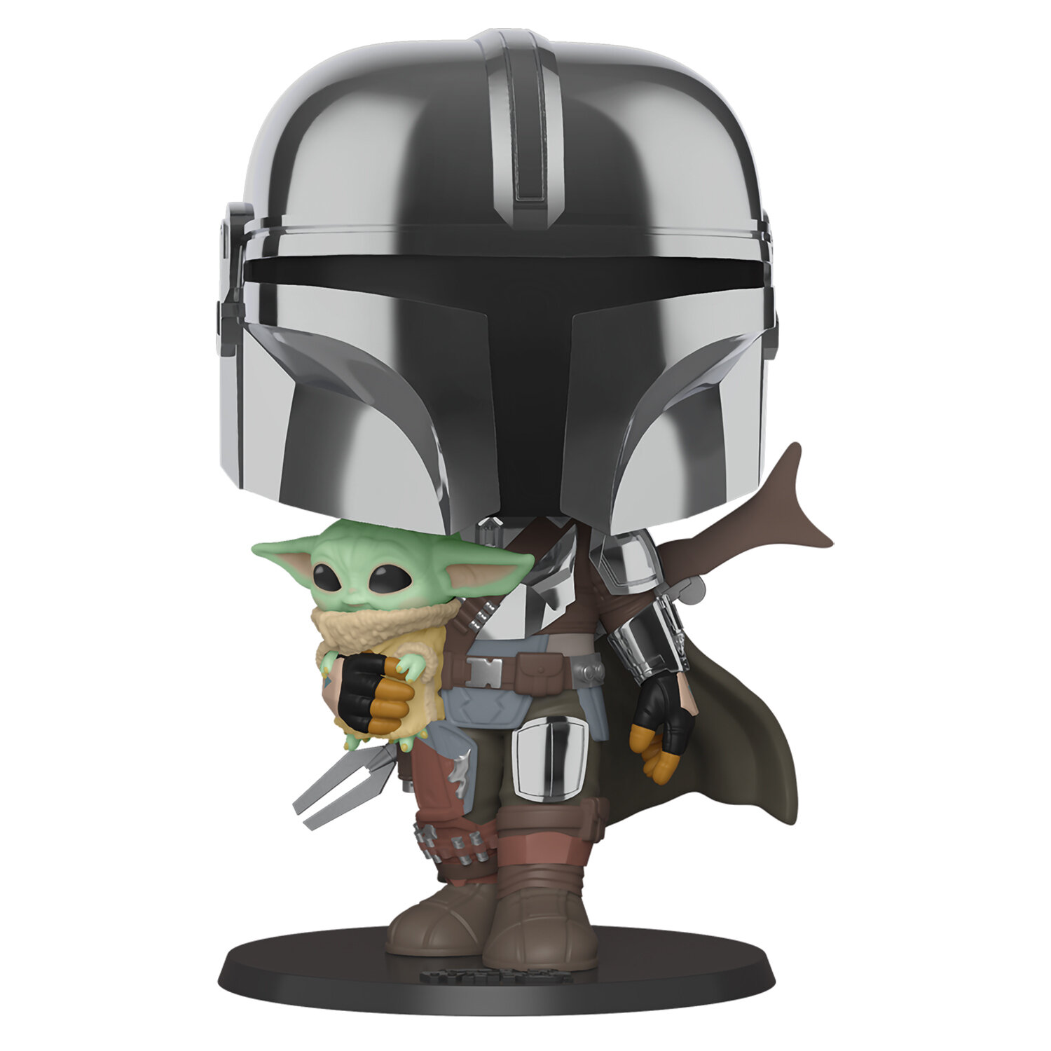 Фигурка Star Wars Mandalorian Funko POP! Mandalorian with Child Chrome 10