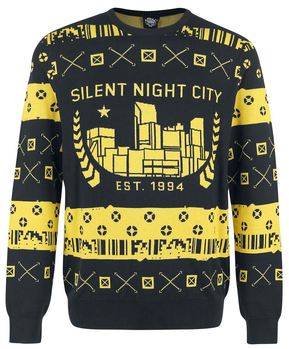 Свитеры и кардиганы Свитер Cyberpunk 2077 Silent Night City Ugly Holiday Sweater (XXL)