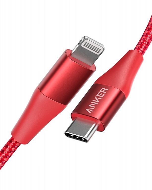 Anker PowerLine Select (USB type-C to Lightning) 1.8м Red
