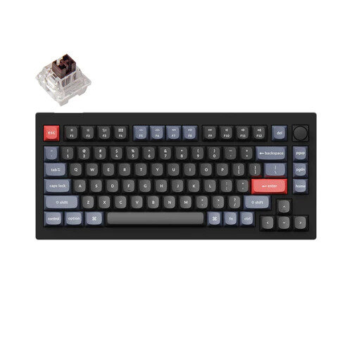 Keychron V1 TKL Knob Version RGB Black Brown Switch