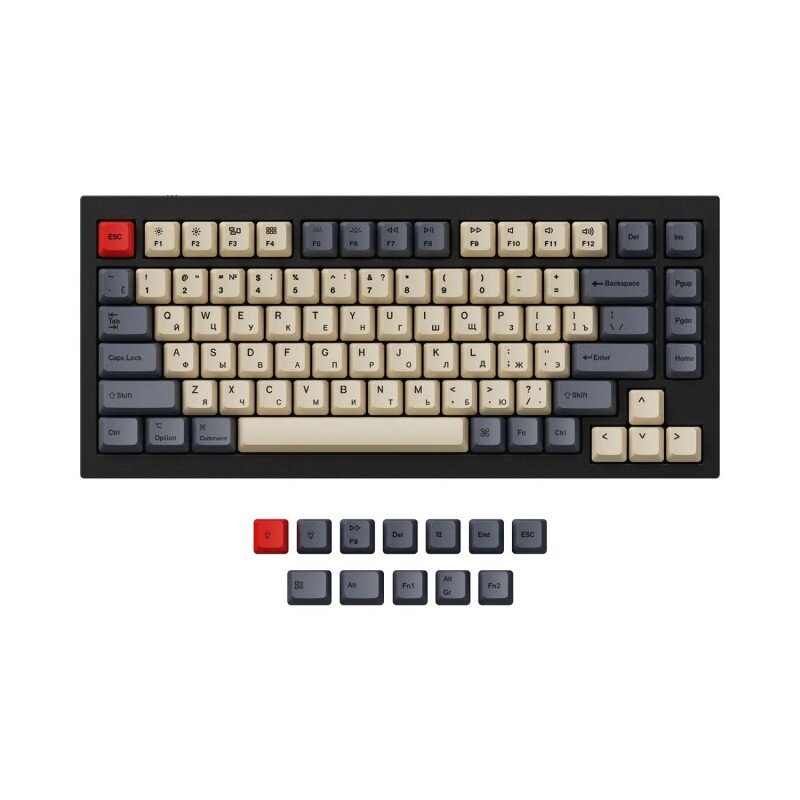 Набор кейкапов для Keychron Q1/Q2/K2 PBT ANSI Carbon