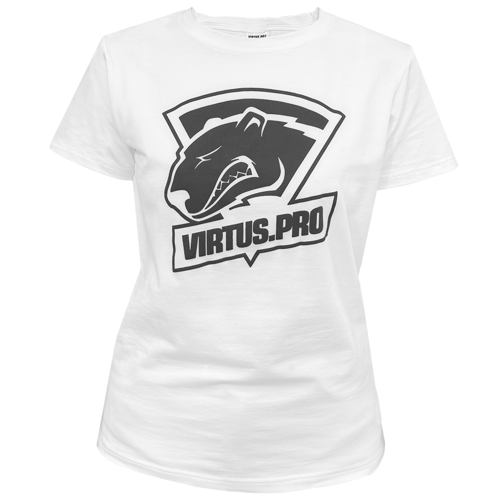 Футболка Virtus.pro с черным лого, белая