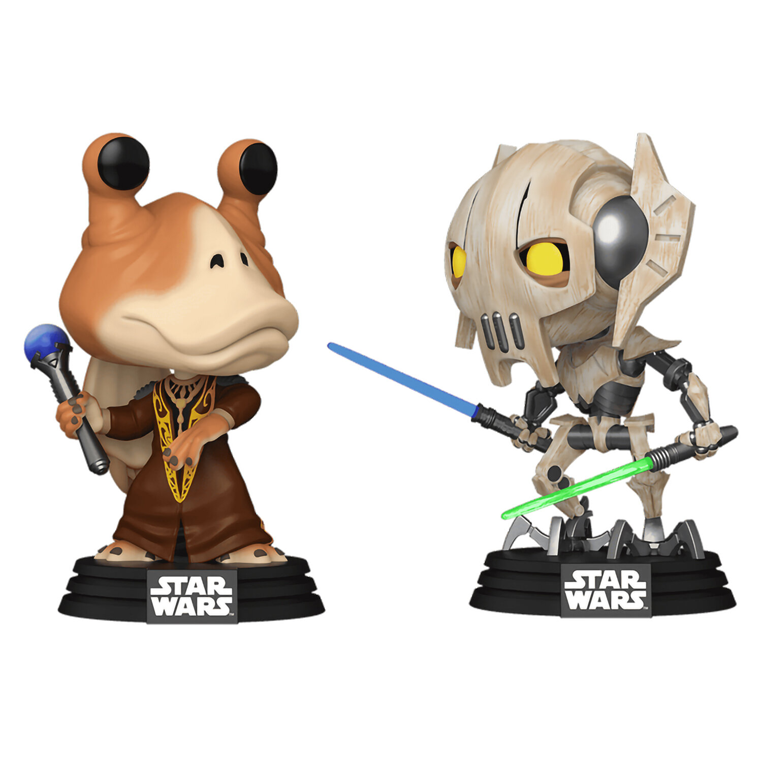 Фигурка Star Wars Clone Wars Funko POP! Duels Jar Jar Binks vs General Grievous (Exc) 2PK