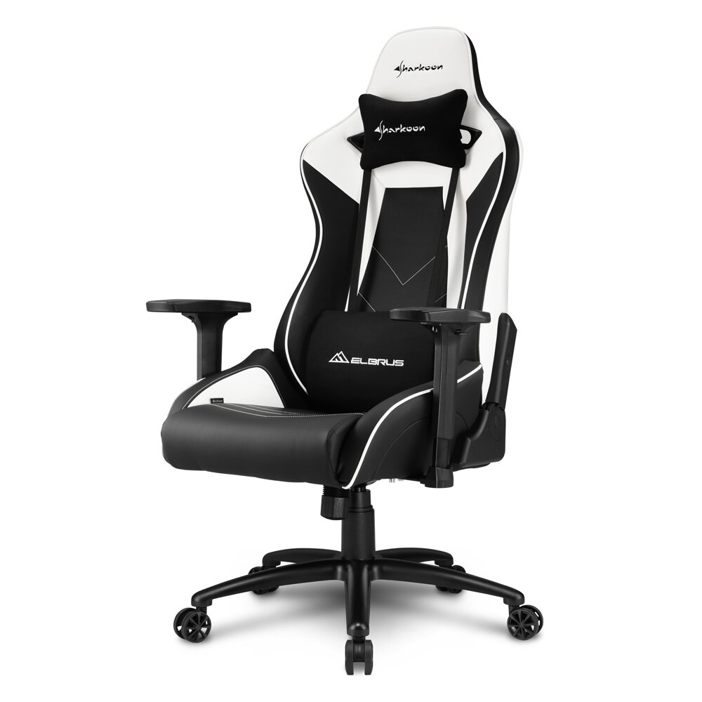 Компьютерные кресла Кресло Sharkoon ELBRUS 3 Black/White