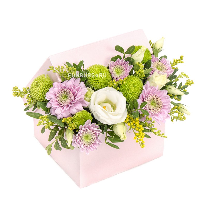 Коробочки с цветами  Фанбург Композиция в коробке «Симпатия»