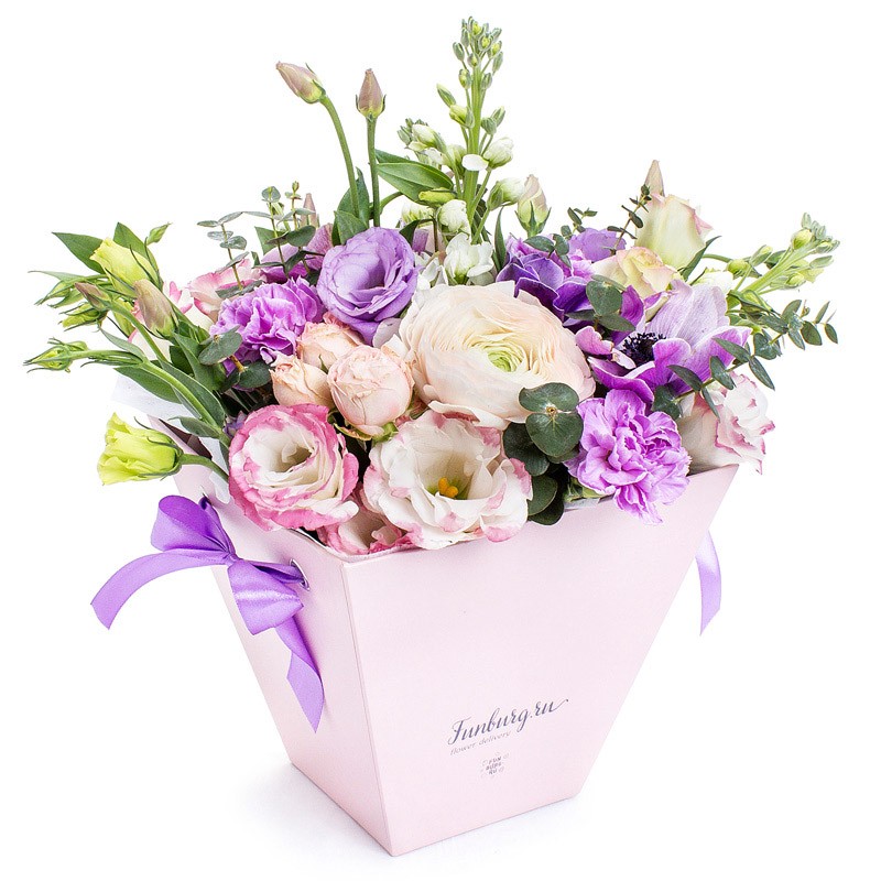 Цветы в коробке с ручками «Фея»