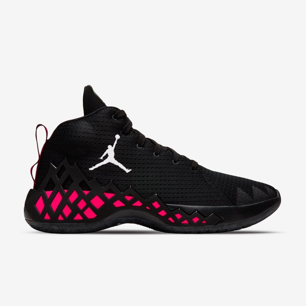 Jumpman Diamond Mid, Black/White-Racer Pink-Laser Orange