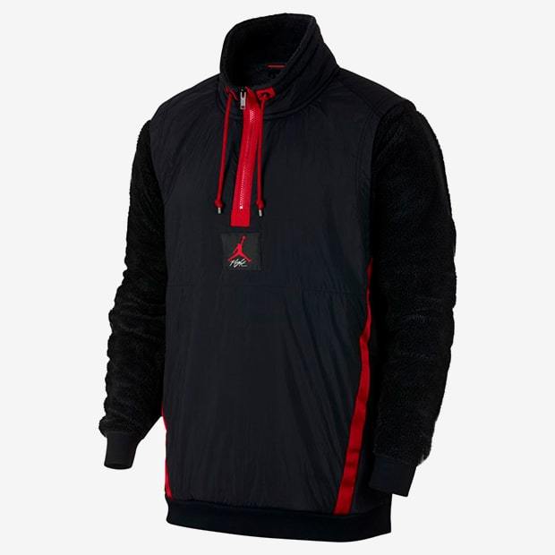 КУРТКА WINGS OF FLIGHT 1/4 ZIP FLC, BLACK/GYM RED/GYM RED