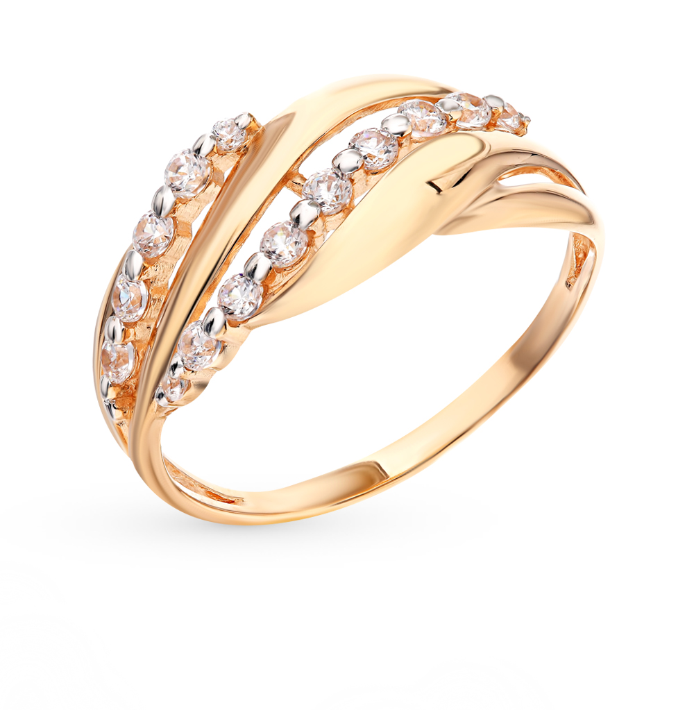 Купить золотое кольцо в астане. Золотое кольцо с фианитами sunlight проба 585. Кольцо с фианитом золотое 585. Кольцо фианит золото 585. Кольцо с фианитами арт 50858.