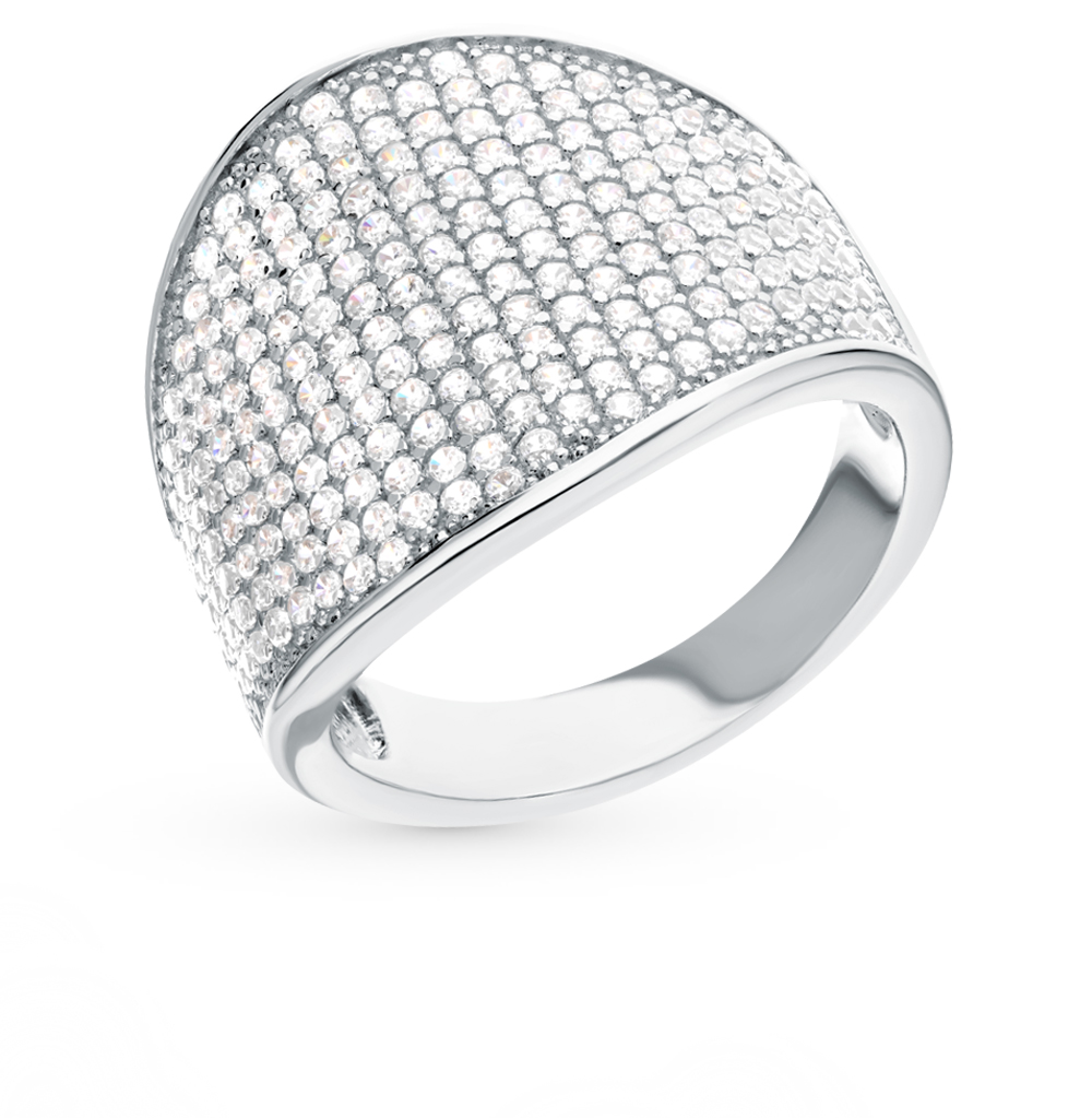 Серебряное кольцо с фианитами