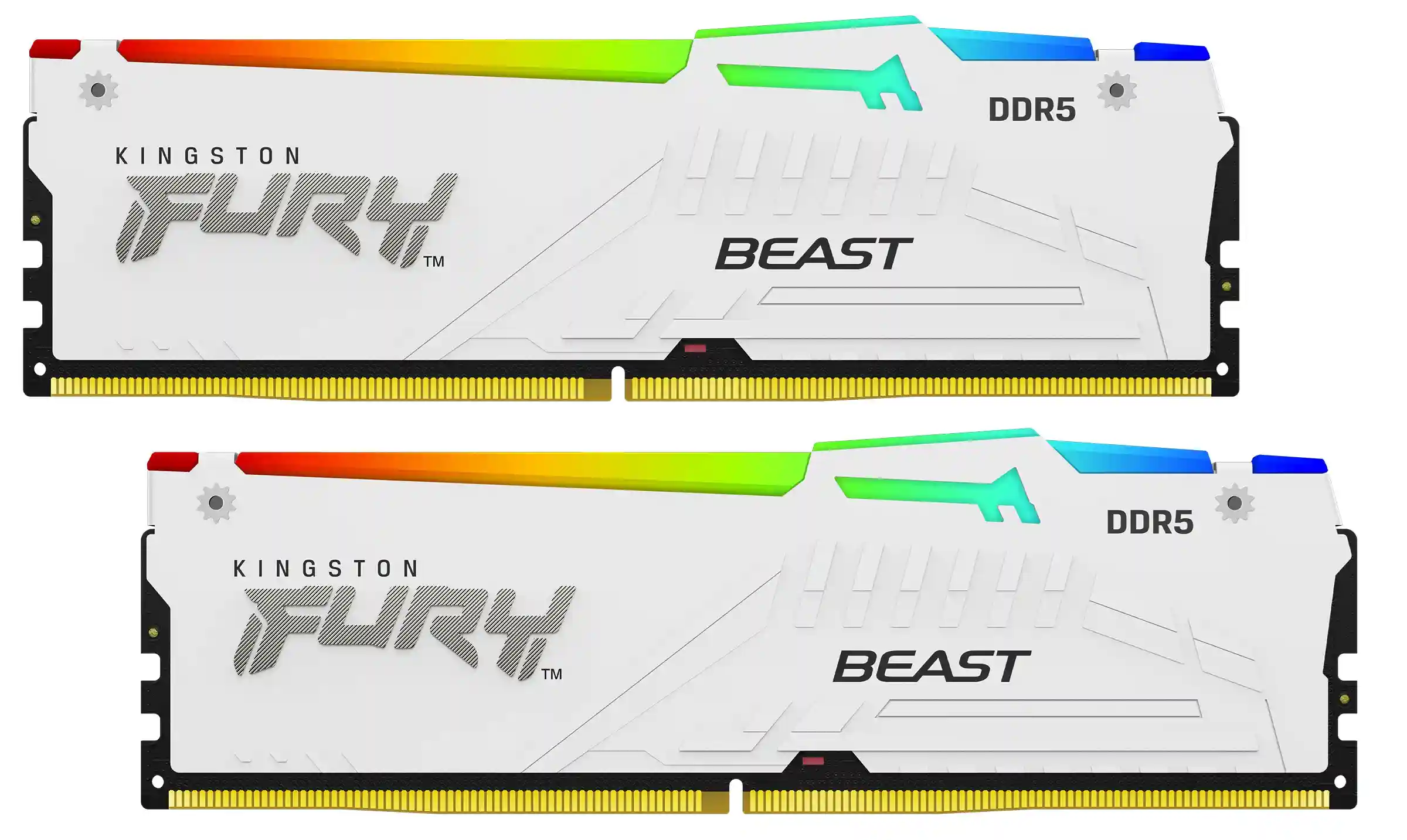 Оперативная память KINGSTON FURY Beast White RGB DIMM DDR5 32GB (2x16GB) 6000 MHz (KF560C40BWAK2-32)