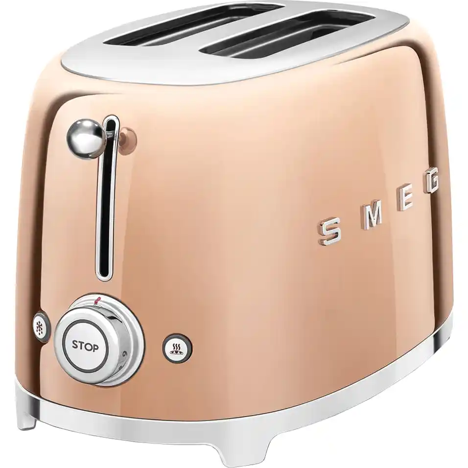 Тостер SMEG TSF01RGEU, розовое золото