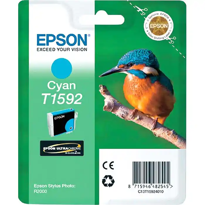 Картридж для струйного принтера EPSON T1592 Cyan  (C13T15924010)