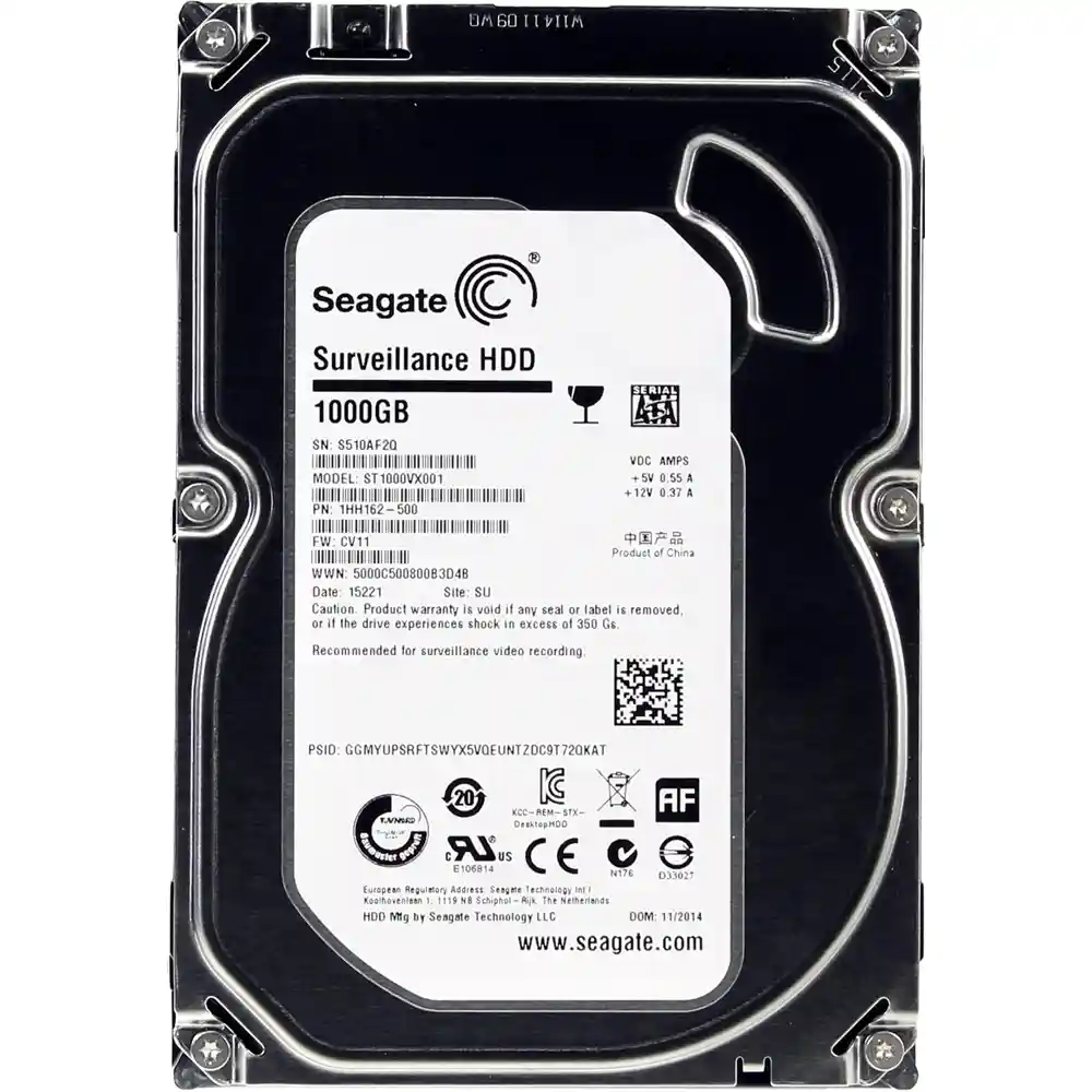 Внутренний HDD диск SEAGATE Surveillance 1TB, SATA3, 3.5 (ST1000VX001)