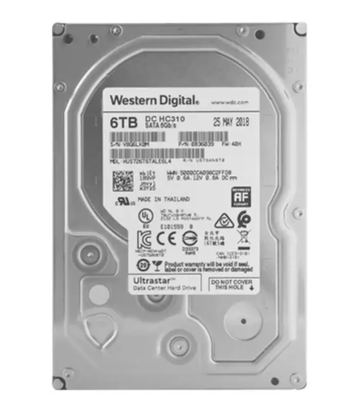 Серверные жёсткие диски Внутренний HDD диск WD Ultrastar DC HC310 6TB, SATA3, 3.5 (HUS726T6TALE6L4)